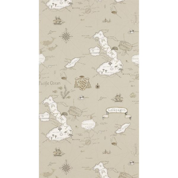 Galapagos Wallpaper 213365 by Sanderson in Pewter Grey