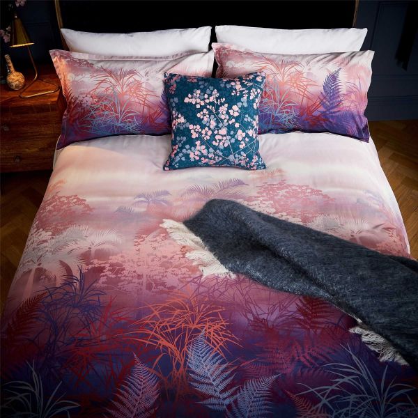 Kimono Botanical Bedding by Clarissa Hulse in Plum Purple