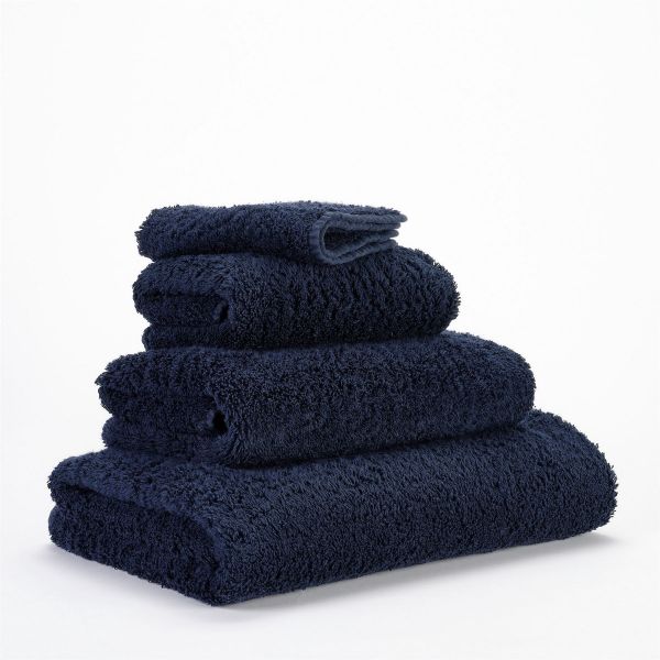 Super Pile Plain Bathroom Towels by Designer Abyss & Habidecor in 314 Navy
