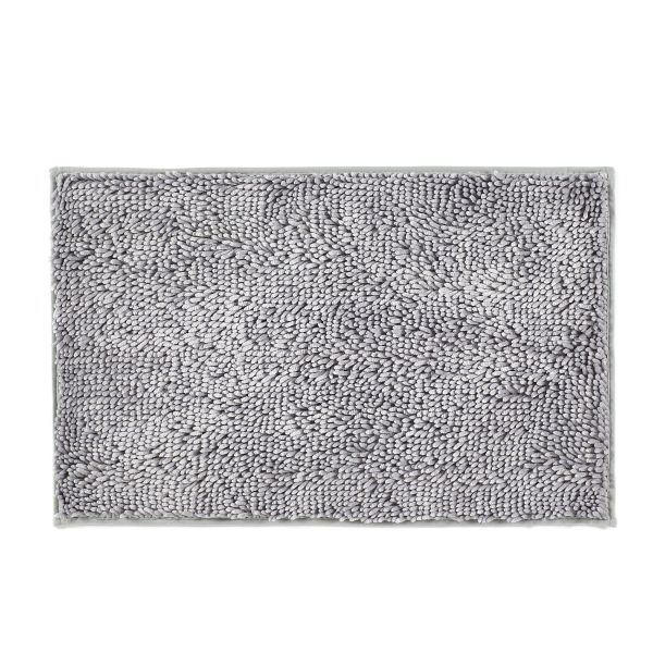 Velvet Noodle Bath Mats by Dip and Drip in Silver