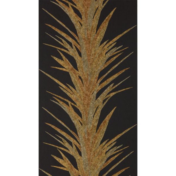 Yucca Wallpaper 216651 by Sanderson in Charcoal Gold