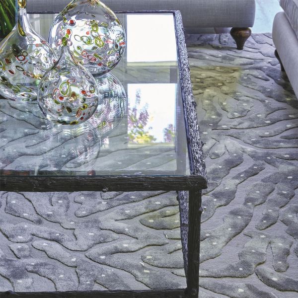 Amitta Marble Luxury Viscose rugs in Slate Grey by Designer William Yeoward