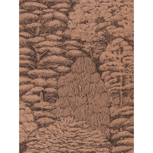 Woodland Toile Wallpaper 215719 by Sanderson in Copper Charcoal Grey