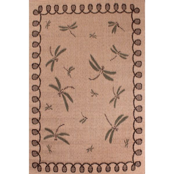 Outdoor Dragonfly Rugs in Natural by Rugstyle