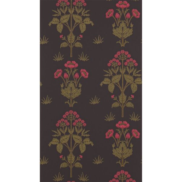 Meadow Sweet Wallpaper 210352 by Morris & Co in Charcoal Rose