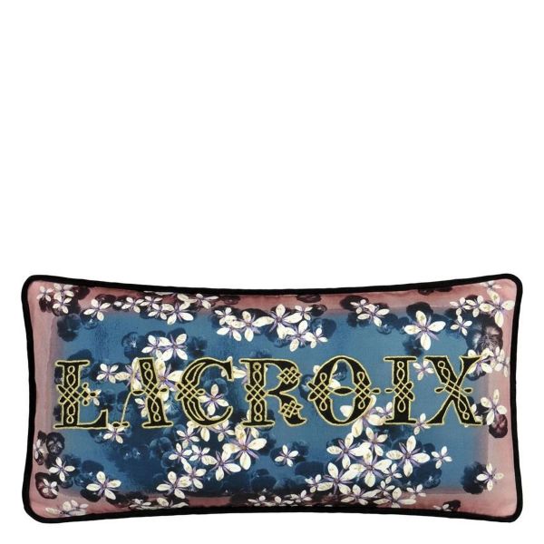 Christian Lacroix Cherry Blossom Cushion in Bleu Denim