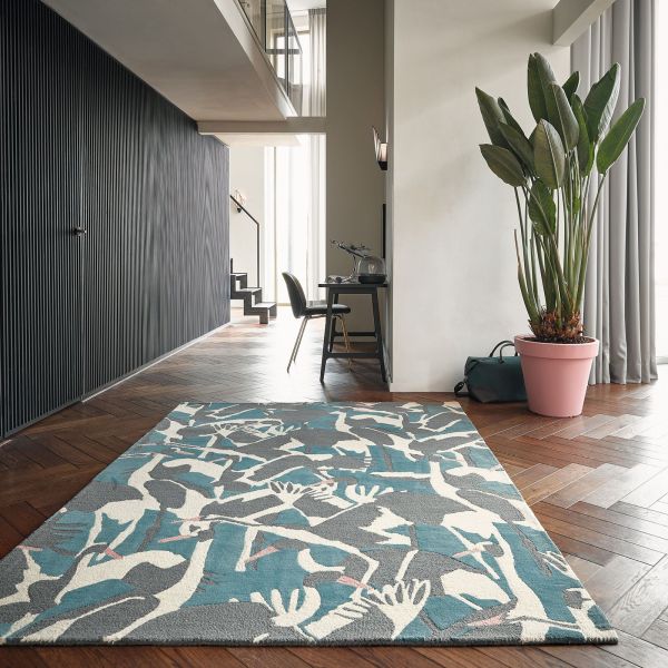 Cranes Rugs 57008 by Ted Baker in Petrol