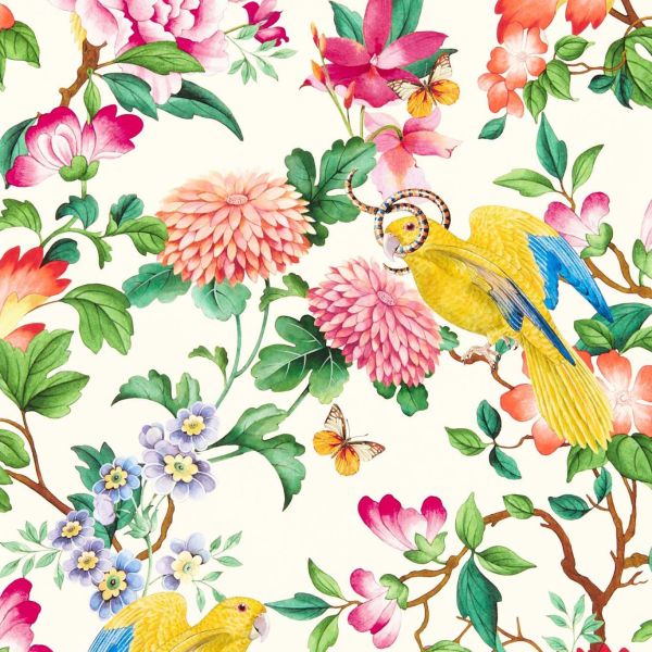 Golden Parrot Wallpaper W0130 02 by Wedgwood in Ivory