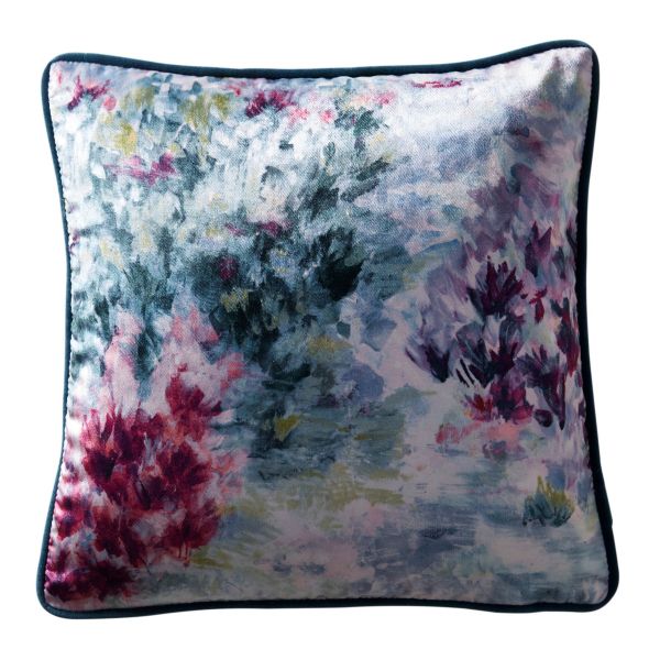 Fiore Floral Garden Cushion By Clarke And Clarke In Beige Multi