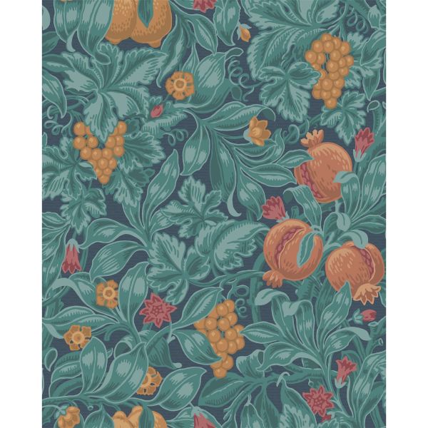 Vines of Pomona Wallpaper 116 2005 by Cole & Son in Burnt Orange and Teal