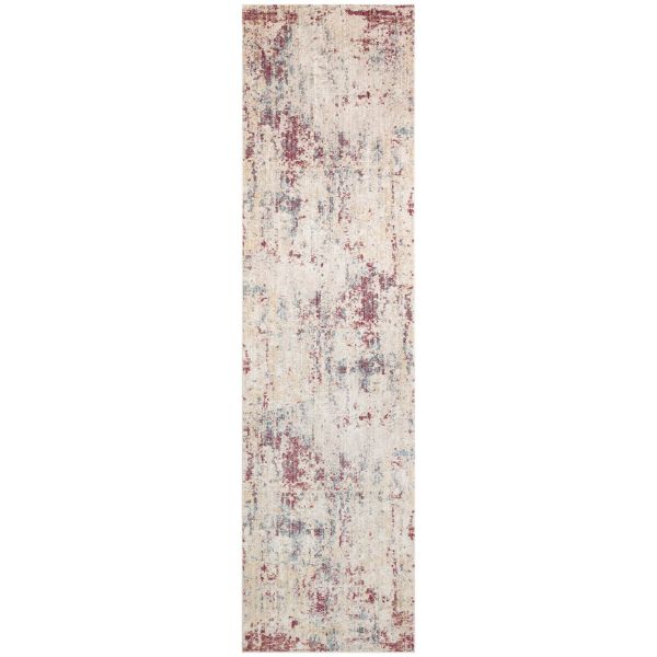 Essence Distressed Abstract ESSC05 Runner Rugs in Multicolour