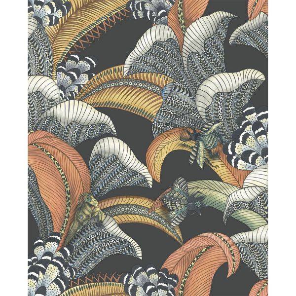 Hoopoe Leaves Wallpaper 119 1005 by Cole & Son in Terracotta Orange Multi