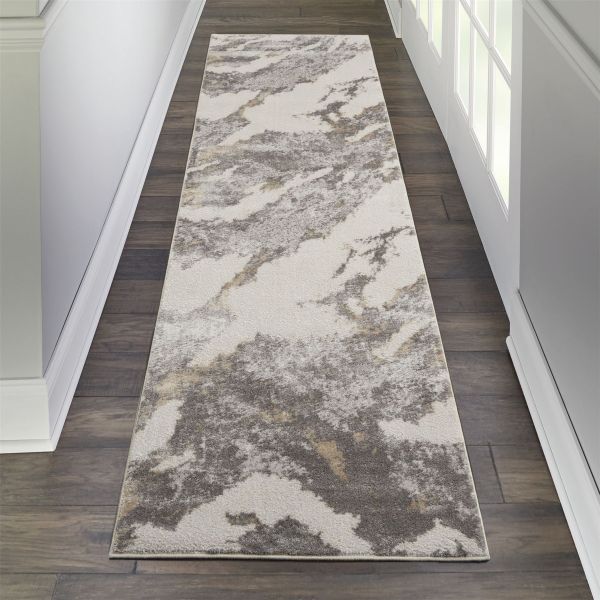 Silky Textures Runners SLY03 by Nourison in Brown Ivory