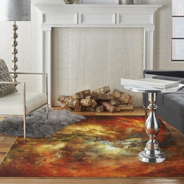 Le Reve Rugs LER07 in red multicolour by Nourison