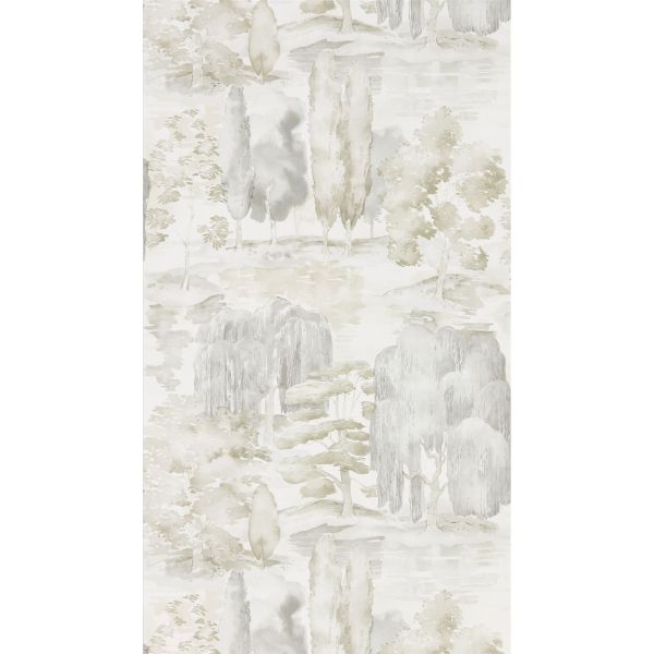 Waterperry Wallpaper 216280 by Sanderson in Ivory Stone