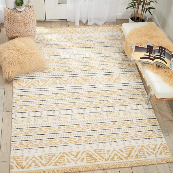 Kamala Rugs DS503 by Nourison in Yellow