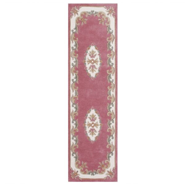 Royal Aubusson Runner rugs in Rose