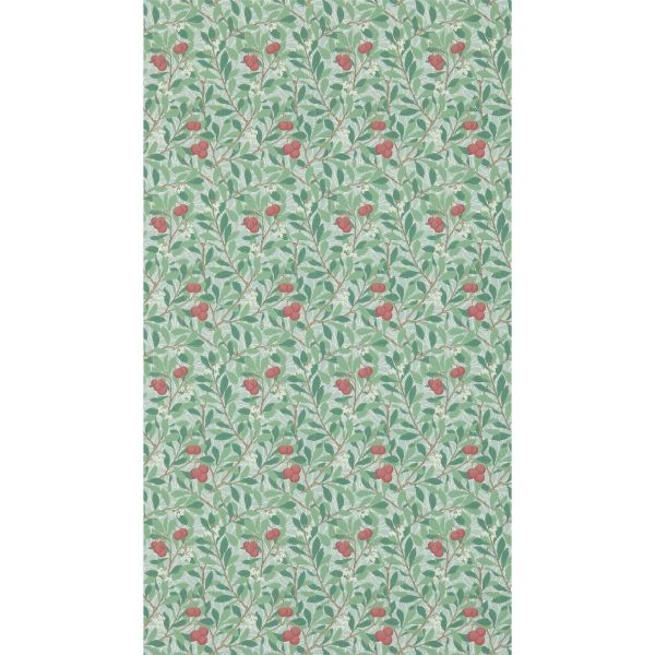 Arbutus Wallpaper 214719 by Morris & Co in Thyme Coral Pink