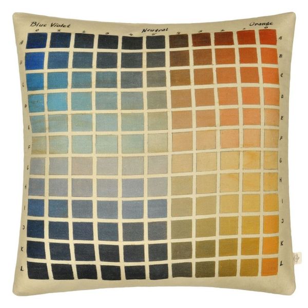 Paint Charts Cushion in Azure Multi by John Derian