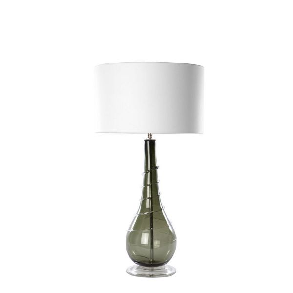 Ninevagh Crystal Glass Lamp by William Yeoward in Sage Green