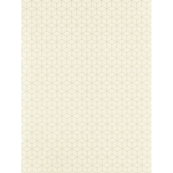 Vault Geometric Wallpaper 112083 by Harlequin in Sesame White
