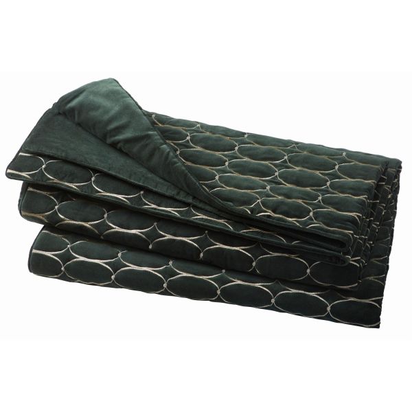 Renaissance Quilted Throw in Midnight Blue By Wedgwood