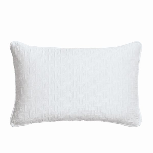 T Quilted Geometric Cushion by Ted Baker in White