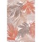 Outdoor Tropical D400A Botanical Palm Leaf Print rug in Terracotta