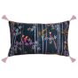 Linear Bamboo Cushion By Sara Miller in Midnight Blue