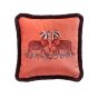 Zambezi Spotted Elephant Cushion By Emma J Shipley in Flame Orange