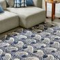 Ride The Wave 125608 Wool Rugs by Scion in Denim