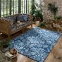 Sunflower Indoor Outdoor Rugs 427907 by Morris & Co in Webbs Blue