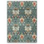 Snakehead Floral Rugs 127207 in Thistle Russet by William Morris