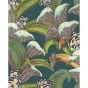 Hoopoe Leaves Wallpaper 119 1007 by Cole & Son in Forest Green Multi