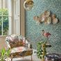 Lumino Wallpaper W0142 03 by Clarke and Clarke in Kingfisher Gilver