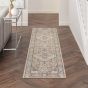 Quarry QUA05 Abstract Distressed Hallway Runner Rugs  in Beige Grey by Nourison