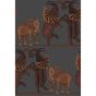Safari Dance Wallpaper 8040 by Cole & Son in Ginger Charcoal
