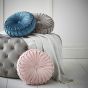 Rosanna Velvet Circle Cushion by Laura Ashley in Blush Pink