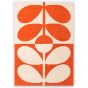 Giant Sixties Stem Wool Rugs 060703 in Tomato By Designer Orla Kiely