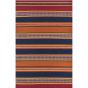 Santa Fe Stripe Outdoor Rugs in Orange Blue by William Yeoward