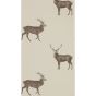 Evesham Deer Wallpaper 216620 by Sanderson in Birch Brown