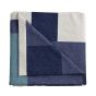 Long Island Patchwork Knit Throw by Helena Springfield in Blue