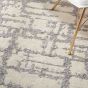 Luna Abstract Rugs LUN02 by Nourison in Ivory Grey