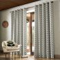 Linear Stem Eyelet Curtains By Orla Kiely in Silver Grey