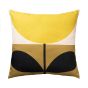 Stem Block Floral Indoor Outdoor Cushion By Orla Kiely in Yellow