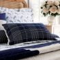 Long Island Patchwork Knit Throw by Helena Springfield in Blue