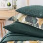 T Quilted Geometric Cushion by Ted Baker in Forest Green