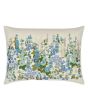 Designers Guild Hollyhock Floral Cushion in Celadon Blue