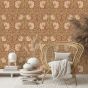 Pimpernel Wallpaper 210386 by Morris & Co in Brick Olive Green