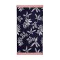 Crayon Floral Cotton Towels By Joules in Comet Blue